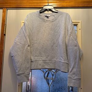 Athleta Forever Fleece Crewneck Crop Sweatshirt